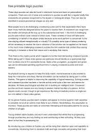 Check spelling or type a new query. Free Printable Logic Puzzles