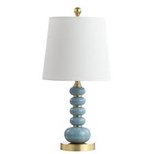 A fresh ombre effect lends. Trace Table Lamp Light Blue Brass Gold Safavieh Target