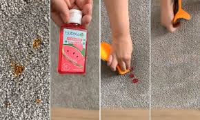 Blot the stain with this. Mother Of Two Uses Hand Sanitiser To Remove Greasy Chicken Tikka Masala Stain From Carpet Daily Mail Online