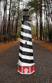 She needed a replacement for an old wooden number that had weathered beyond repair. How To Build A Cape Hatteras Lawn Lighthouse Diy Wood Plans