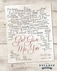 Wedding Song Lyric Art God Gave Me You By Lildreamercreative Wedding Song Lyrics Song Lyrics Art Wedding Songs