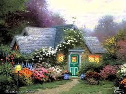 A collection of the top 48 thomas kinkade flower wallpapers and backgrounds available for download for free. Thomas Kinkade Cedar Nook Cottage Boxless Puzzle Forest Floral Flower New Jigsaw Toys Hobbies