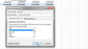 Click on it and a dialog box will appear. Pivot Table Value Field Settings Youtube