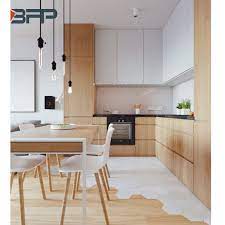 Modern Style L Shape Kitchen Cabinet With Hpl And Lacquer Finish Minimalist Kitchen Design Scandinavian Kitchen Design Interior Design Kitchen