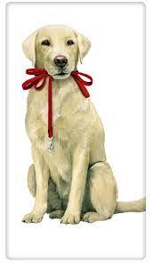 Yellow Labrador Retriever Dog With Leash 100 Cotton Flour Sack Dish Towel Tea Towel Yellow Labrador Retriever Labrador Retriever Labrador Retriever Dog