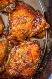 Arrange potatoes, garlic, and thyme over chicken in slow cooker. Slow Cooker Brown Sugar Garlic Chicken Dinner Then Dessert
