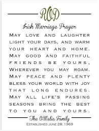 Monogram Irish Marriage Prayer Great Wedding Anniversary Or Life Occasion Gift Irish Marriage Blessing Wedding Poems Wedding Blessing