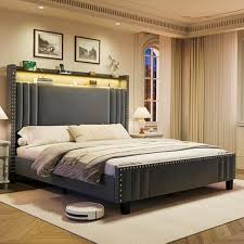 Bed Frame With Tall Headboard
