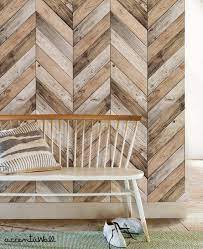 Chevron Wood Herringbone Wallpaper Original Self Adhesive Etsy Wood Wallpaper Herringbone Wallpaper Chevron Wood
