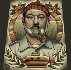 Steve Zissou Life Aquatic Tattoo Art Print