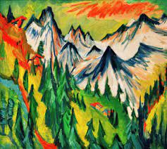 Ernst ludwig kirchner, german painter and printmaker who was one of the leaders of a group of expressionist artists known as die brücke (the bridge). Kirchner Berggipfel Kunstdruck Leinwandbild Gerahmtes Bild Glasbild