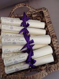 10 X Handmade Personalised Vintage Style Order Of Service Day Ceremony Scrolls Ebay Scroll Wedding Invitations Wedding Order Of Service Wedding Invitations