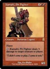 Creatures you control get +3/+3 and gain trample until end of turn. Kamahl Pit Fighter Magic Cards The Gathering Magic The Gathering