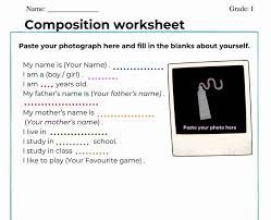 Check spelling or type a new query. Composition Worksheet For Grade 1