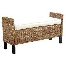 Hand Woven Abaca Bench With A Mahogany Frame And Seat Cushion Product Benchconstruction Material Abaca Maho Bedroom Bench Furniture Wood Bedroom