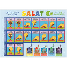 Lets Learn Salat Surahs Laminated Two Sided Poster For