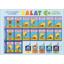 lets learn salat surahs laminated two sided poster for