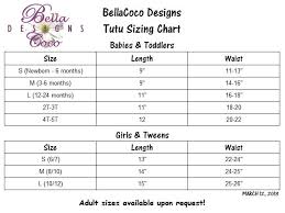 Sizing Chart Tutu Size Chart Diy Tutu Clothing Size Chart