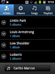 Press the repeat icon repeatedly to select the required setting. Default Android Music Player Samsung Gingerbread