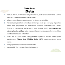 Biasanya setiap pelaksanaan ujian nasional memiliki komposisi soal yaitu mudah 10 %, sedang 70 % dan sulit 20 %. Contoh Soal Tes Literasi Pisa Jawabanku Id