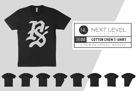 Next Level 3600 Short Sleeve T Shirt Clothing Mockup Photoshop Mockup Design Template