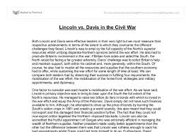 Lincoln Vs Davis In The Civil War A Level History