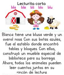 Lecturas cortas con sílabas trabadas ?‍?