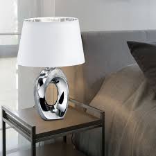 Grey and white table lamp table lamp lamp. Bundle Design Night Desk Table Lamp Silver White Bedroom Reading Lamp In A Set Including Led Illuminant Etc Shop Lamps Furniture Technology Household All From One Source Etc Shop