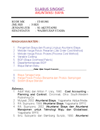 Contoh soal tes paps ugm. Doc Bab 1 Akuntansi Biaya Rimagz Mrsbrnd Academia Edu