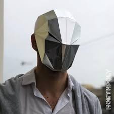 Mask Of The Future Papercraft Mask Pdf Download Printable Etsy Paper Mask Halloween Masks Mask