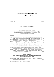 REVUE DES ÉTUDES SUD-EST