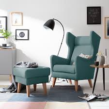 Ohrensessel Bucoli Filz Turkis Mit Hocker Ohrensessel Sessel Mit Hocker Sessel