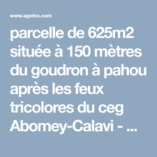 Parcelle De 625m2 Situee A 150 Metres Du Goudron A Pahou Apres Les Feux Tricolores Du Ceg Abomey Calavi Annonces Immobil Annonces Immobilieres Feu Immobilier