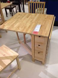You save space when the table is not being used as it can be folded away. Small Space Small Dining Table Ikea Novocom Top