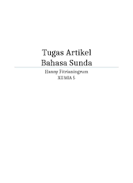 Fungsi asam amino esensial dan non esensial beserta strukturnya. Tugas Artikel Bahasa Sunda Doc 4