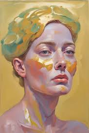 George Ault oil impasto paintingwoman Cl..."