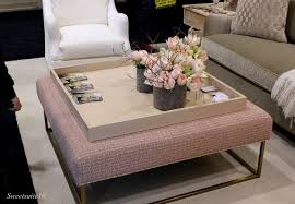 Large, traditional sofa tables can be replaced by attractive groups of smaller tray tables. Gresham House Ottoman Decor Large Ottoman Coffee Table Upholstered Coffee Tables