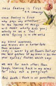 See more ideas about cummings, quotes, american poets. 7 Day Poetry Project Since Feeling Is First Poetry Projects Poetry