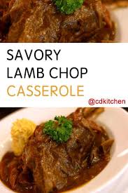 Savory Lamb Chop Casserole Drop The Chops In A Casserole Dish And Top With A Tomato Based Sau Lamb Casserole Recipes Lamb Chop Recipes Slow Cooked Lamb Chops