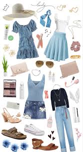 The cutest summer outfits for 2020 even if we're still trapped indoors. Blue Summer Aesthetic Outfit Shoplook