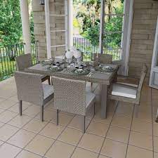 Martha stewart patio furniture : Martha Stewart Oakland 7pc Aluminum Frame Rectangular Patio Dining Set Overstock 30972153