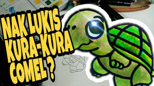 Kreatif gambar buku seni comel kartun tangan dicat corak meliputi. Cara Melukis Kura Kura Comel Youtube