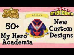 Here's another series of anime decals. 50 My Hero Academia Animal Crossing New Horizons Custom Designs Creator Code Designs Id Youtub Animal Crossing Animal Crossing Memes New Animal Crossing
