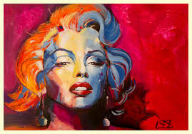 Marylin Monroe Acrylic Paint 32x45 inches for SALE by LeeArtStudio - marylin_monroe_acrylic_paint_32x45_inches_for_sale_by_leeartstudio-d5yo46j