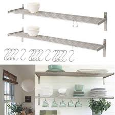 Maybe you would like to learn more about one of these? Set Of 2 Ikea Grundtal Stainless Steel Kitchen Shelves With 15 S Hooks Buy Online In Turkey At Desertcart 9301227