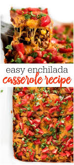 Easy Beef Enchilada Casserole Recipe Video Lil Luna Recipe Enchilada Casserole Recipes Enchilada Casserole Easy Beef Enchiladas