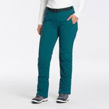 Pantalon taille haute avec ceinture élastique avec poignets au bas et poches latérales. Pantalon Chaud Deperlant De Randonnee Neige Sh500 X Warm Stretch Femme Quechua Decathlon