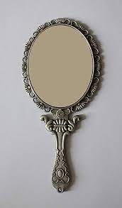 Amazon Com Sehamano Vintage Hand Mirror With Embossed Rose On The Back Handheld Makeup Beauty Metal Mirror C Mirror Tattoos Hand Mirror Compact Mirror Vintage