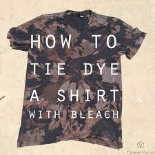 How To Tie Dye A Shirt With Bleach Diy Tie Dye Shirts Tie Dye Diy How To Tie Dye