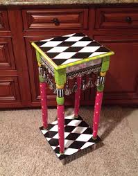 Whimsical Painted Furniture Whimsical Painted Table Whimsical Painted Furniture Alice In Wonderland Furniture Hand Painted Home Decor Whimsical Painted Furniture Whimsical Furniture Painted Table